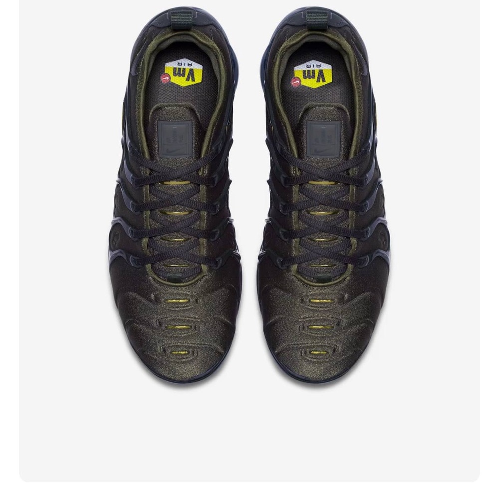 Olive Green Air VaporMax Plus Sneakers - Picture 4 of 10